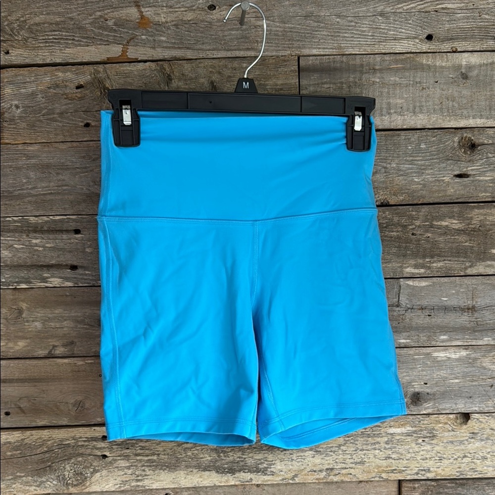 Lululemon Athletica Blue Bike Shorts High-Rise Stretch